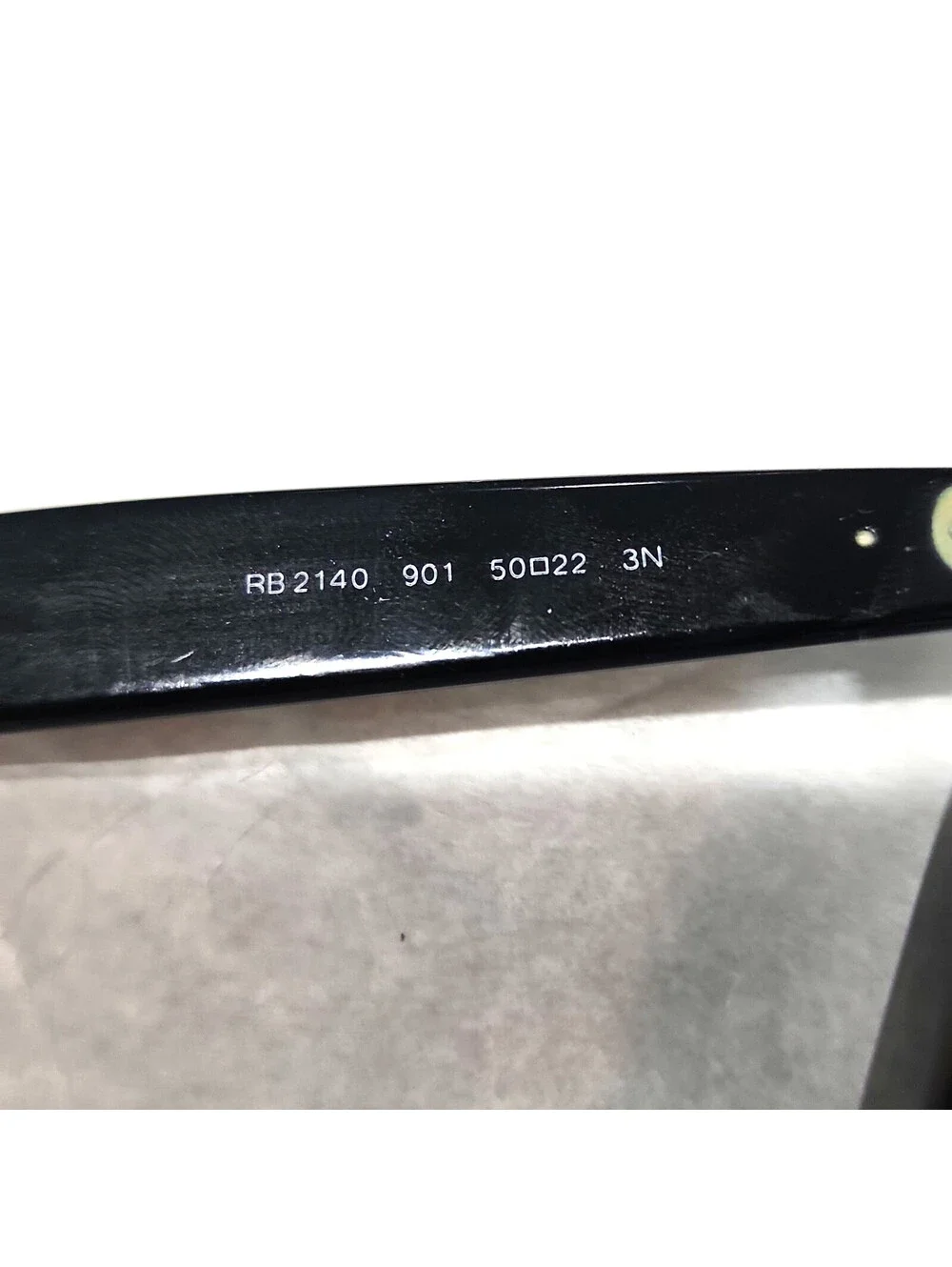 Ray Ban RB2140 901 Cracked Rim Black Wayfarer Scratched Sunglasses Frame 50-22